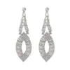 Pendientes de Borla Largos Super Brillantes de Moda de Venta Caliente Transfronteriza para Mujer, Pendientes Elegantes y Lujosos con Incrustaciones de Diamantes