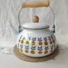 Tetera de Esmalte para Comercio Exterior, Tetera Vintage para Agua Fría, Tetera Doméstica con Capacidad de 2.5L, Tetera de Esmalte en Varios Diseños y Colores