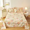 Sábana 100% Algodón Puro, Estilo Fresco Funda de Almohada de Algodón Simple para Cama Individual, Sábana de Una Pieza de Algodón Lavado, Juego de Tres Piezas para Dormitorio Estudiantil