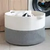 Cesta de Cuerda de Algodón para Ropa Sucia Cesta de Almacenamiento Tejida Nórdica Cesta Grande de Almacenamiento de Juguetes para Dormitorio Cesta Tejida Transfronteriza para Ropa Sucia Venta al por Mayor
