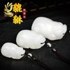 Xinjiang Jade Afgano Jade Blanco pieza de mano valiente piedra original piel descanso juego Jade Jade suministro en vivo mayoreo