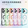 Adecuado para funda de teléfono magnética Apple 18Promax, Cristal de Hielo de Dos Tonos iPhone17 Borde Transparente Antideslizante 16 Funda Protectora