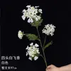 Materiais florais em tons de branco para salões de casamento, móveis para vitrines, adereços de flores de seda para decoração suave, arranjos de flores, marcadores de corredor, buquês artificiais atacado