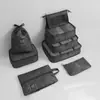 Bolsa de Armazenamento Multifuncional de Viagem com Sete Peças Conjunto de Bolsas Organizadoras e de Classificação de Roupas para Mala Conjunto de Oito Peças