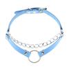 Oye E-Commerce Transfronterizo Suministro Europeo y Americano Original Nuevo Punk Cadena a Juego Anillo con Forma de O de Doble Línea Collar de Piel Sintética