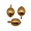 12X7.5X5.8Mm 1.3g Pingente Flor de Lótus Botão Dourado Brilhante Pingente de Liga Zakka