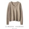 Suéter de Cachemira Grueso de Invierno Popular para Mujer Transfronterizo, 100% Cachemira, Holgado, Casual, Suéter de Punto Adelgazante