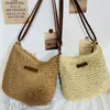 Una generación de nuevos bolsos tejidos a mano bandolera de vacaciones moda de playa bolso de paja de bosque de playa