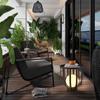 Lámpara de pie impermeable para exteriores, lámpara de césped para patio, lámpara de flores para terraza de villa, lámpara de paisaje de hierro cuadrada para parque comunitario