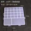 Caja de Almacenamiento de 24 Compartimentos Caja de Plástico PP Contenedor Transparente con Compartimentos Arte de Uñas Pedrería Cuentas Para Cuentas Pequeños Accesorios de Joyería Directo de Fábrica