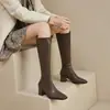 Botas de Tacón Grueso Primavera y Otoño Cabeza Plana Británica Botas Nuevas para Mujer Comercio Exterior Botas de Motociclista Amazon Mediana Altura 4331 Adulto