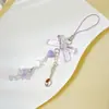 Personalidade Moda Cor Cruzada Laço Asas de Anjo Amor Pingente de Telefone Corrente de Cartão Goo Chaveiro Cordão Pendente de Bolsa Ornamentos