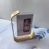 Suporte Exibidor de Porta-Retrato de Placa de PS Transparente Dupla Face Porta-Retrato Personalizado Vários Tamanhos Adorno de Foto Fofo Estilo Ins Logotipo Gravado