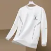 Envío RápidoSudadera Estampada de Cuello Redondo para Hombre, Nueva de Primavera/Otoño, Holgada de Manga Larga, Pulóver, Camiseta Básica Casual a la Moda, Moderna