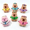 Pelúcia Gravata Capivara Boneca Acessórios Desenho Animado Capivara Boneca Chaveiro Broche Caixa de Roupa Bolsa Acessórios