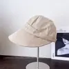 Chapéu de Sol Minimalista Estilo Japonês com Proteção Solar para Mulheres, Estilo Vintage Primavera e Verão, Chapéu Bucket Versátil Casual que Afina o Rosto, Boné de Baseball para Viagem