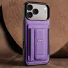 Adequado para iPhone 18 Promax Capa de Celular com Porta-Cartão e Pulseira Elástica Capa Protetora de Couro para Samsung S26 Ultra