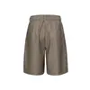 Yidao Vintage 2026 Verano Nuevo Estilo Japonés Diseño Simple de Pliegues Cintura Semi-Elástica Sueltos Casuales Pantalones Cortos de Cinco Puntos