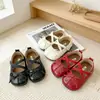 Zapatos de Moda para Niñas Estilo Ballet Tira Cruzada Velcro Piel Sintética Punta Dividida Otoño 2026 Nuevos Zapatos Individuales de Princesa Suela Suave