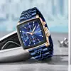 LIGE/Transfronterizo Nuevo Reloj de Cuarzo para Hombre Reloj de Negocios para Hombre Resistente al Agua Calendario Luminoso Correa de Acero Inoxidable Reloj de Pulsera Dorado Blanco