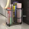 Cesta deslizante de hierro para almacenamiento de yoga, organizador de colchonetas de yoga de gran capacidad, estante de hierro para equipo deportivo