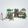 Resbaladilla combinada de plástico aventura en la jungla equipo de juego infantil para exteriores con columpio para jardines de infancia, áreas residenciales y zonas escénicas