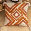 Cojín de Sofá Naranja Bohemio con Borlas Decorativas Amazon para Dormitorio Sala de Estar Funda Especial