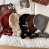 Touca/Boniu ~ Lã Loop 100% lã Bola Balaclava Rosto Feminino Pequeno Quente Chapéu Tricotado