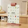 Calendario de Escritorio de Alto Valor 2027 Nuevo Estilo Diseño Fresco Calendario Planificador Estudiante Escritorio Autodisciplina Toma de Notas Adorno