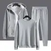 Conjunto Casual Transfronterizo para Hombre Primavera Nuevo Holgado Talla Grande Moderno Sudadera con Capucha Pantalones Deportivos Conjunto de Dos Piezas Casual Deportivo
