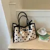 Bolso Grande de Lunares Estilo Relajado para Mujer 2026 Nuevo Bolso Tote de Verano para el Trabajo y los Desplazamientos Bolso de Hombro Único