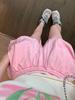 Shorts Casuais Pretos Femininos Verão 2024 Novo Cintura Alta Design Solto Senso de Estilo Calças de Perna Larga Pequenos Homens Cordão Hot Pants