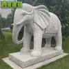 Fabricante Direto Escultura de Elefante em Mármore Branco Decoração de Entrada de Casa Banco Hotel Escultura de Elefante em Pedra de Granito Abertura