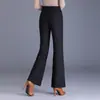 Pantalones Acampanados Negros Adelgazantes Nuevos Otoño 2026 para Mujer, Pantalones de Cola de Pez con Drapeado Ajustados a la Moda para el Trabajo, Pantalones de Cintura Alta con Ligero Flare