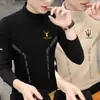 Ropa interior térmica con forro de terciopelo, engrosada y cálida, camiseta base unisex, cuello medio alto, color sólido, camiseta de manga larga, top de otoño