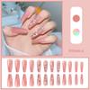Esmalte de uñas exclusivo transfronterizo Parche de uña postiza de cuadros con pedrería Día de San Valentín ventas directas de fábrica de esmalte de uñas