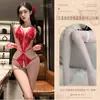 Conjunto Novo Sexy da Qqny, Puro Desejo, Tentação Divertida, Body Renda Vazada, Uniforme Estilo Abstinência 0957