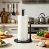 Suporte de Papel Toalha de Bancada para Casa, Simples Suporte de Rolo de Papel Toalha para Cozinha, Papel Toalha, Suporte Organizador e Armazenamento de Filme Plástico