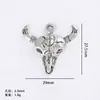 Venta caliente transfronteriza de Amazon aleación DIY accesorios para joyería hueco cabeza de vaca accesorios de cuchillo de luna curvo colgante para collar colgante