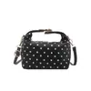 Bolso de mano de lunares artísticos estilo coreano transfronterizo, nuevo retro chic de lunares, simple y portátil para ir al trabajo y hacer compras, bolso cruzado