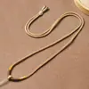 Cordão Trançado Bicolor para Pingente para Homens e Mulheres, Pingente de Jade Ajustável, Cordão de Colar Dourado Enrolado à Mão, Cordão Liso para Venda por Atacado