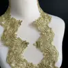 Link Total 4,5-13cm Renda Dourada Osso de Boi Duro Renda de Osso Renda para Vestido de Noiva Roupas de Performance Acessórios de Renda