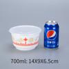Lonchera desechable redonda de porcelana azul y blanca xyt, caja de embalaje para comida rápida para llevar, recipiente redondo de plástico, lonchera con tapa alta gruesa