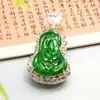 9180 Jadeíta Natural Grau A Gelo Alto Verde Yang Repolho da Sorte Prosperidade Pingente Item de Diversidade
