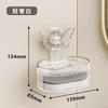 Jabonera con ventosa de mariposa, para cocina y baño, sin perforaciones, con esponja escurridora para montaje en pared.