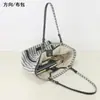 Bolsa de Lona Listrada Artística Estilo Japonês para Mulheres, Bolsa Tote Simples para o Dia a Dia, Bolsa de Mão e Bolsa de Ombro de Grande Capacidade