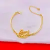 Pulseira Fashion Cisne Banhada a Ouro em Latão Joias de Casamento Joias de Mão Femininas Presente Venda por Atacado