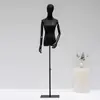 Tienda de ropa maniquí negro blanco accesorios maniquí femenino medio cuerpo maniquí femenino tienda de ropa escaparate maniquí soporte de exhibición cuerpo completo