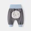 Pantalones de Bebé Primavera y Otoño Pantalones Casuales con Forro Polar Adicional de Cintura Alta para Bebés Ropa de Exterior de Otoño Protección de Barriga Pantalones de Polipropileno Estilosos para Niños y Niñas