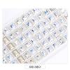 Taladro de cristal de alta gama de 6 x 8, rectangular, en ángulo recto, con base puntiaguda, lentejuelas de colores para uñas, pegatinas mágicas para uñas K9